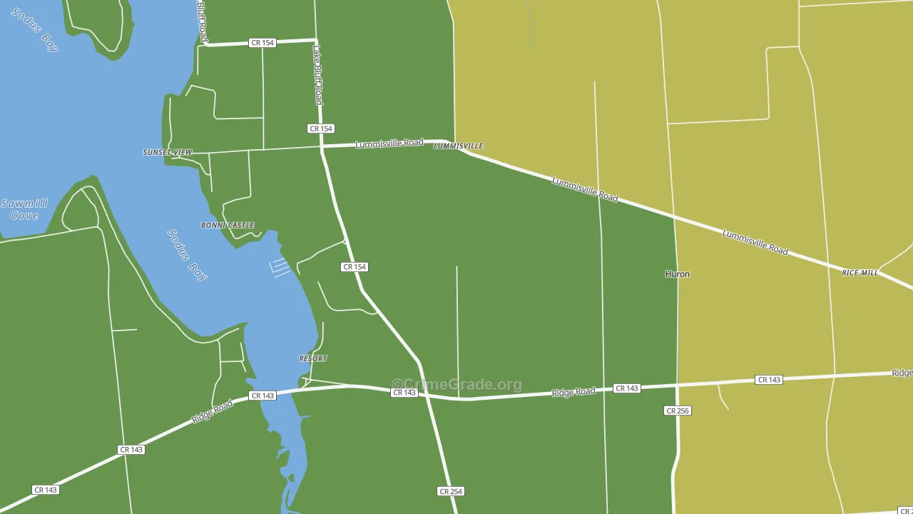 Resort, NY Map of Murder Rates