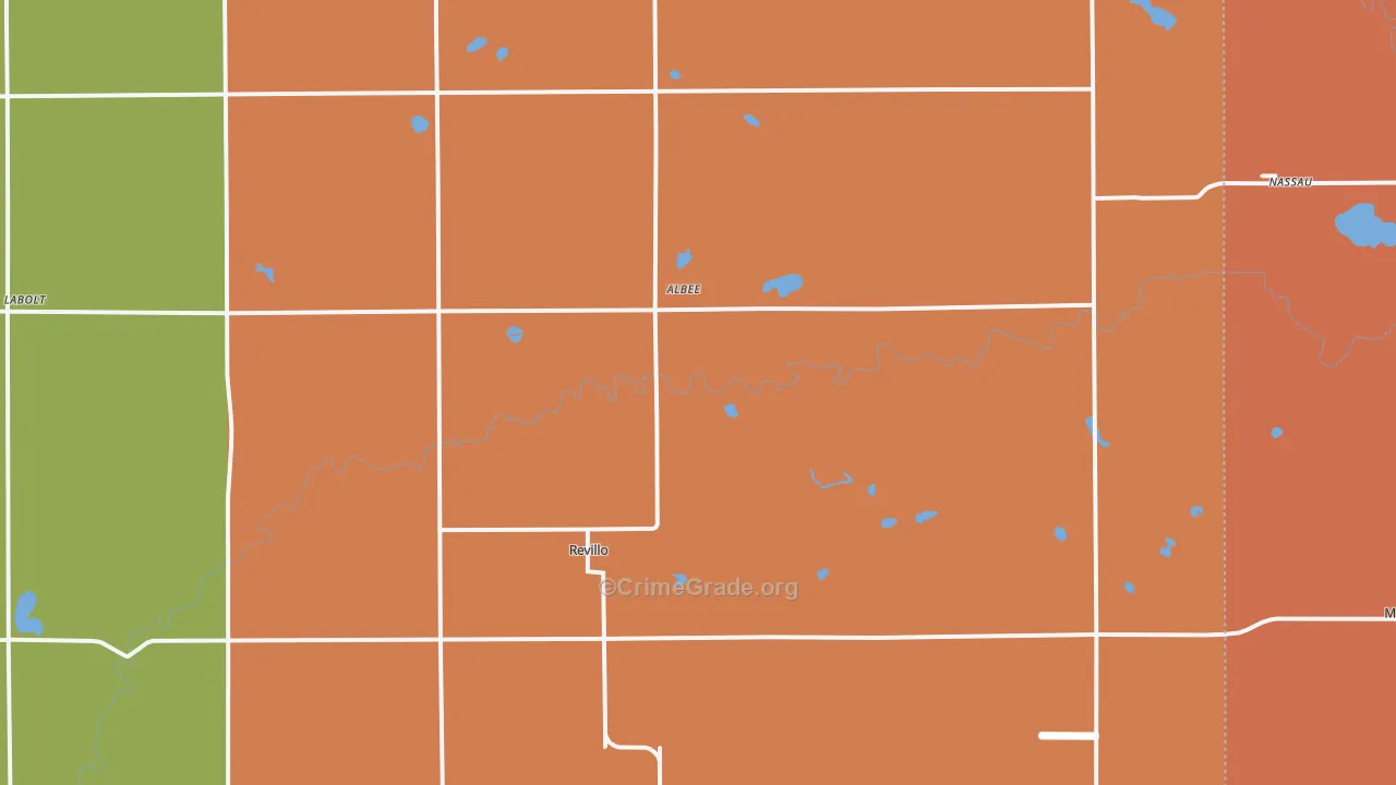 Revillo, SD Map of Murder Rates