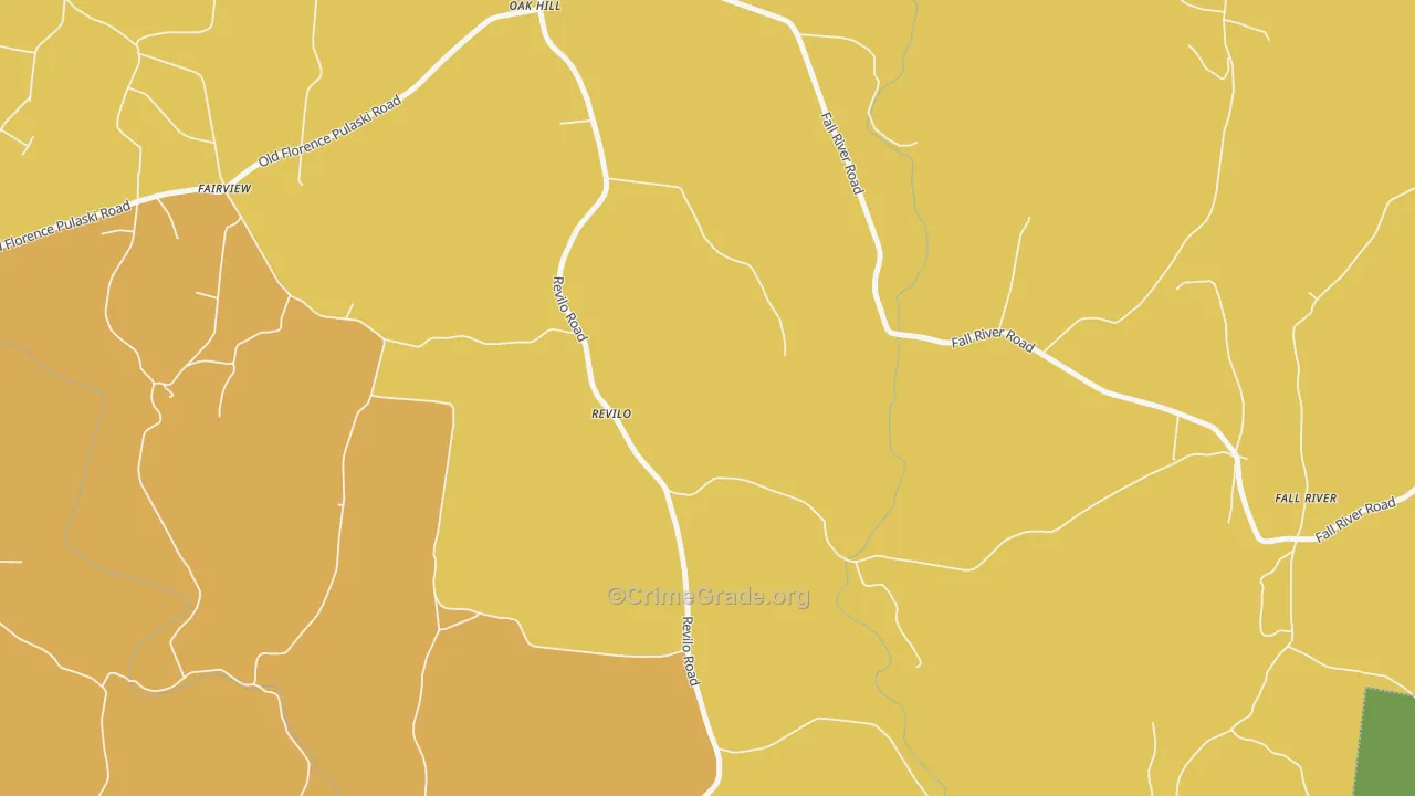 Revilo, TN Map of Murder Rates