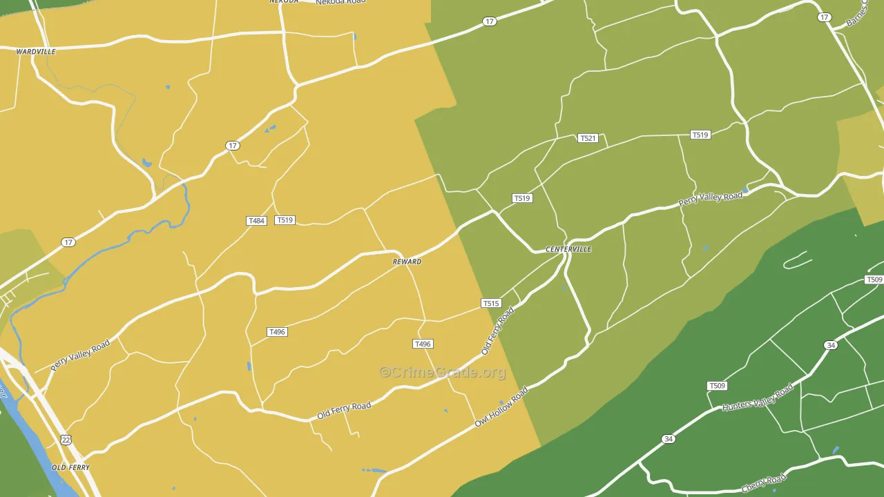 Reward, PA Map of Murder Rates