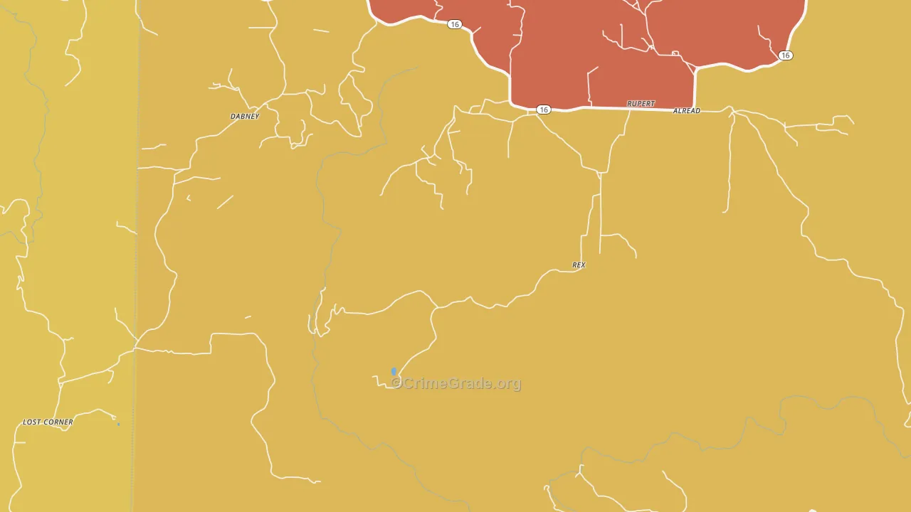 Rex, AR Map of Murder Rates