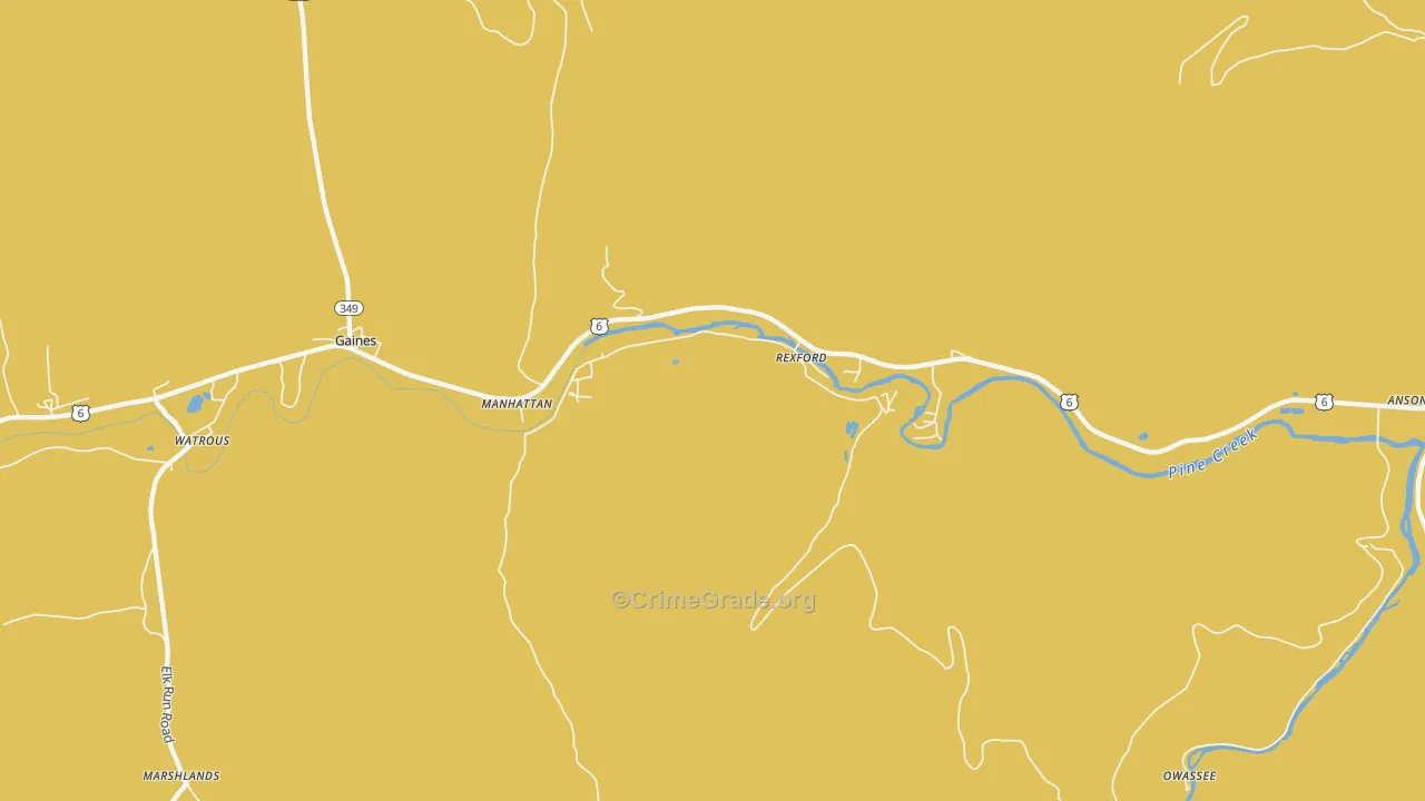 Rexford, PA Map of Murder Rates