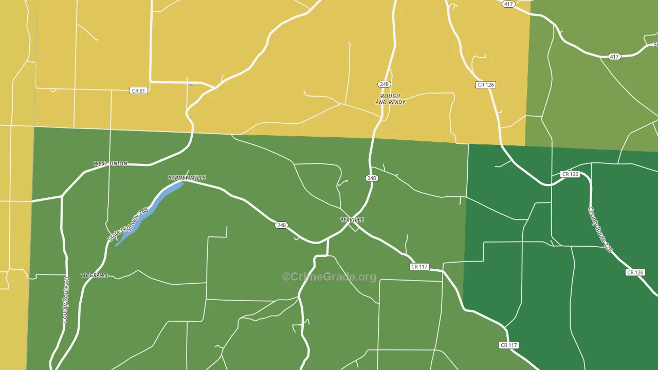 Rexville, NY Map of Murder Rates