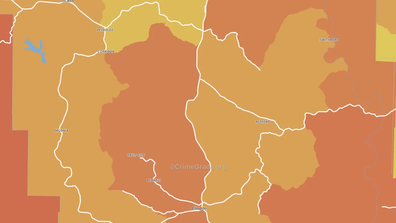 Reynolds County, MO Map of Murder Rates