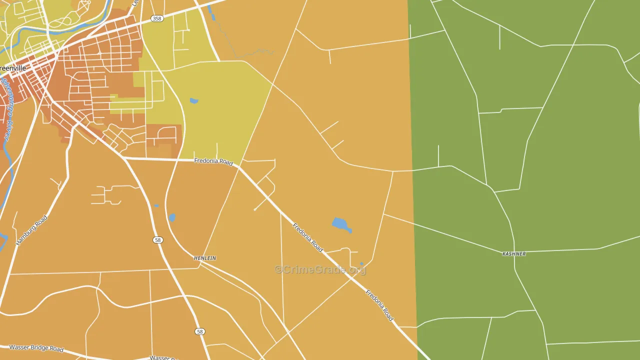 Reynolds Heights, PA Map of Murder Rates
