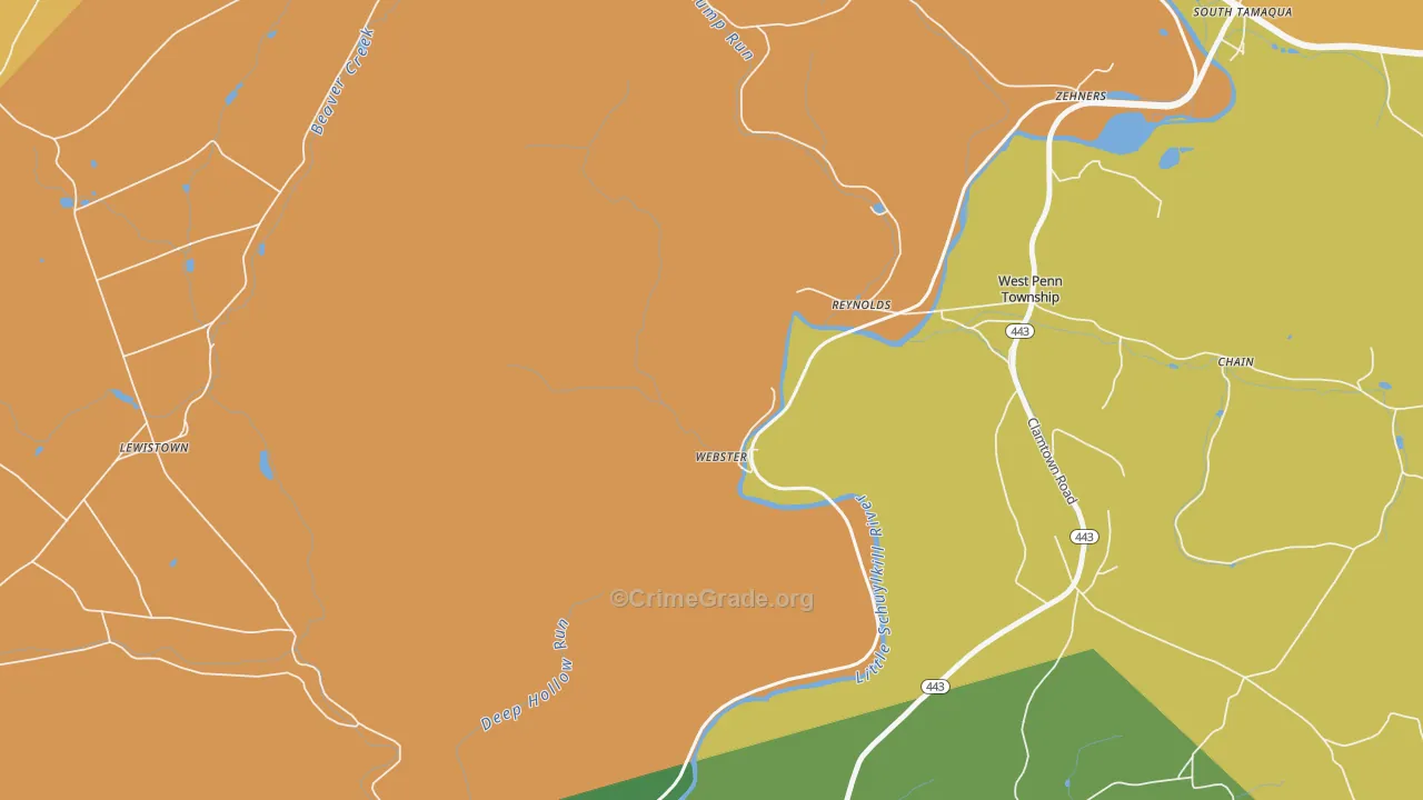 Reynolds, PA Map of Murder Rates