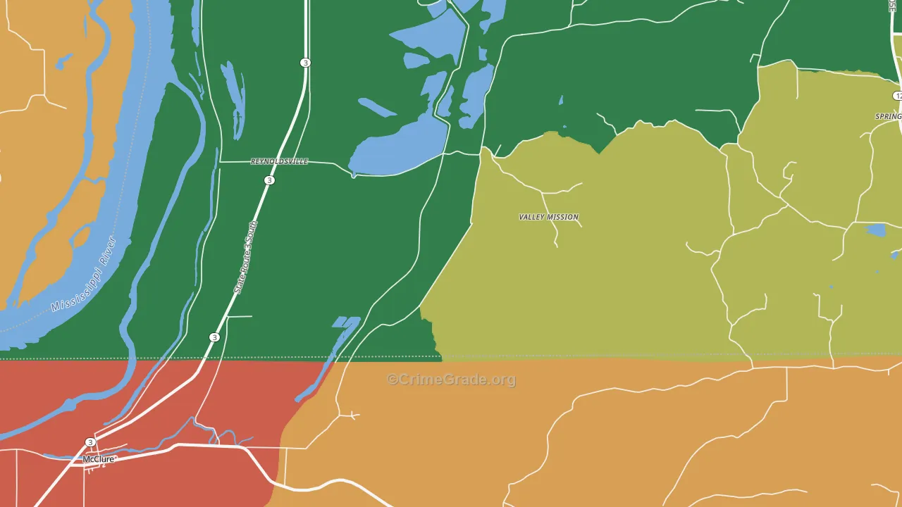 Reynoldsville, IL Map of Murder Rates