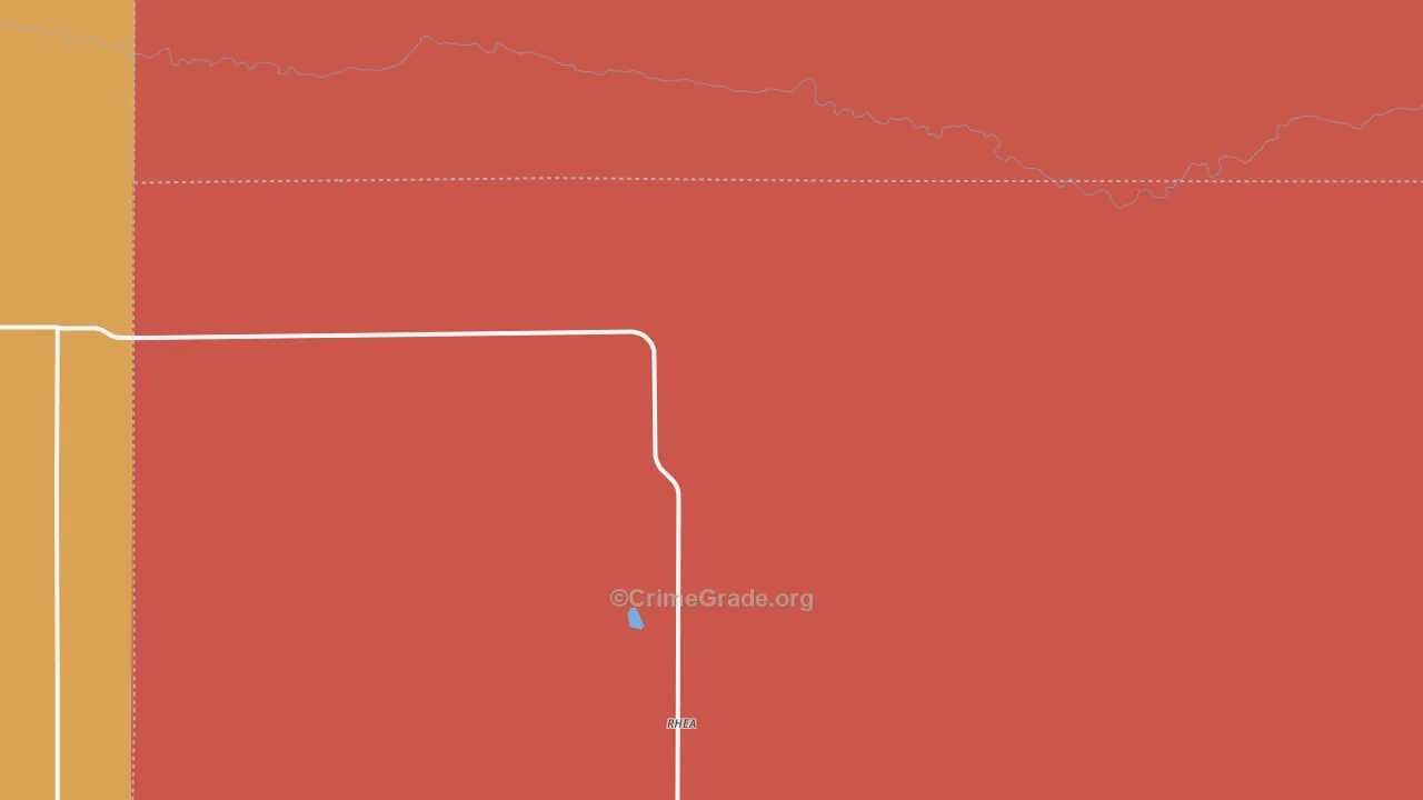 Rhea, TX Map of Murder Rates