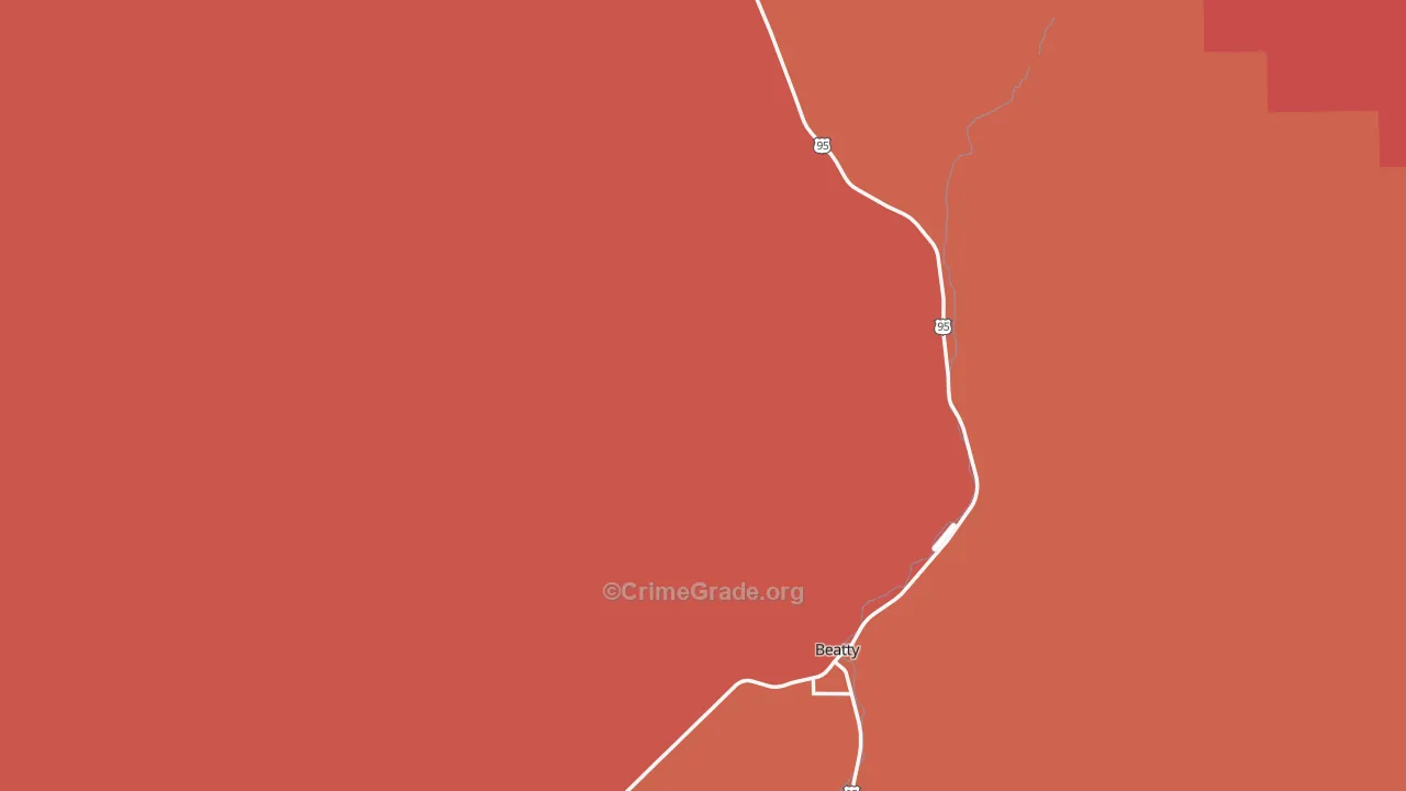 Rhyolite, NV Map of Murder Rates