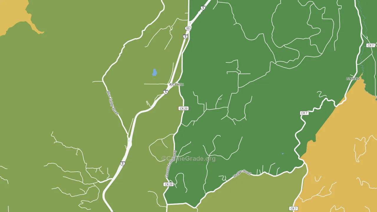 Rice Hill, OR Map of Murder Rates