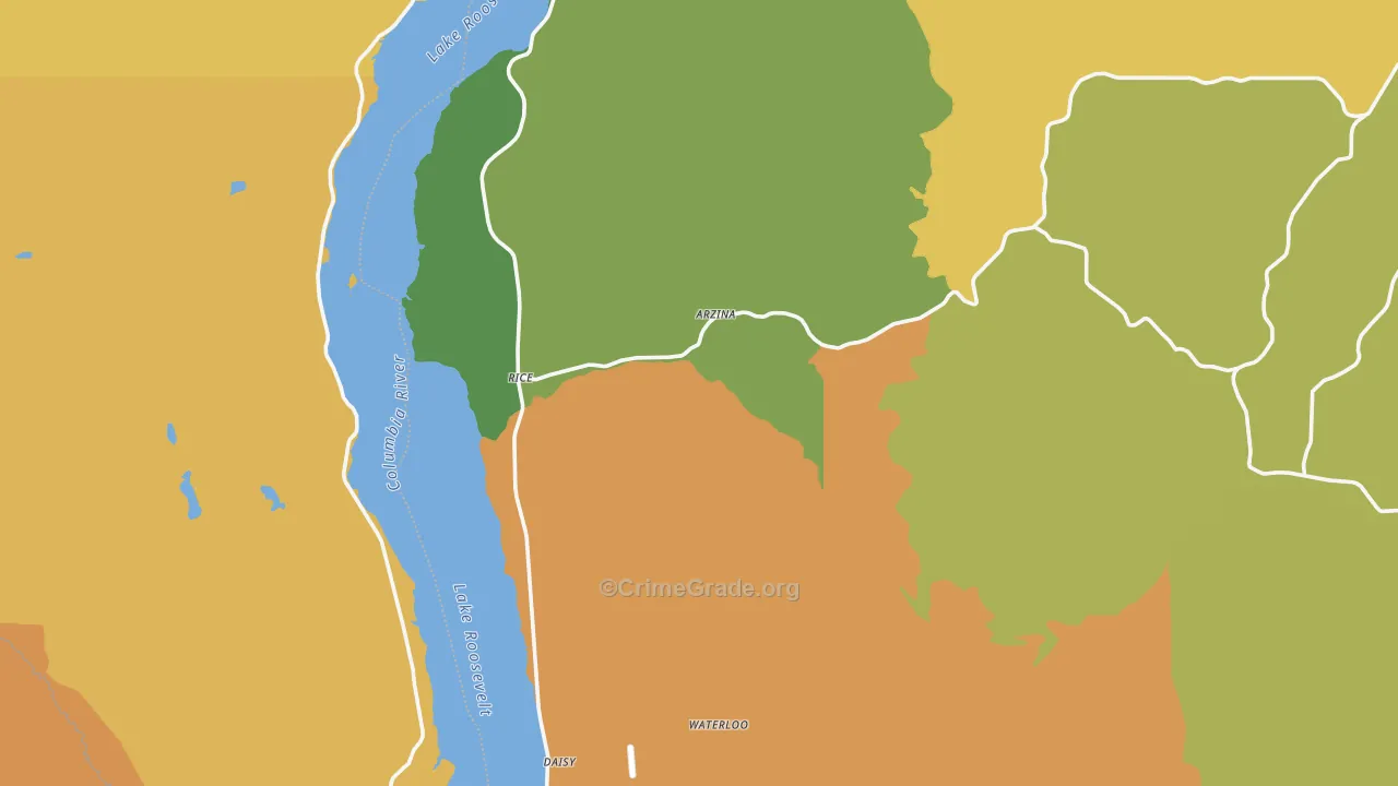 Rice, WA Map of Murder Rates