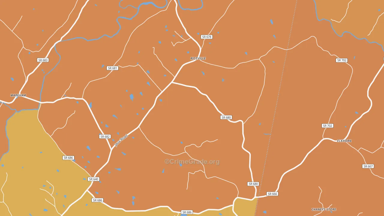 Riceville, VA Map of Murder Rates