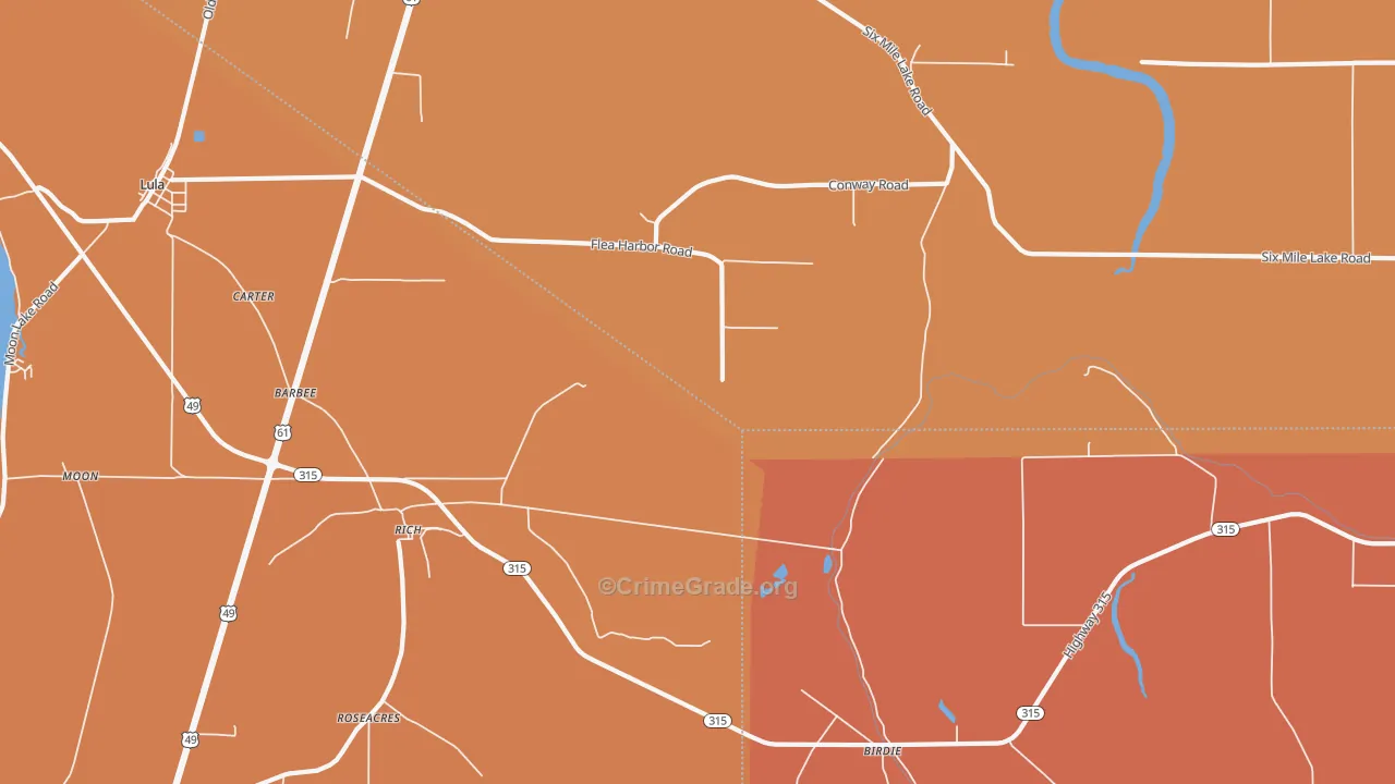 Rich, MS Map of Murder Rates