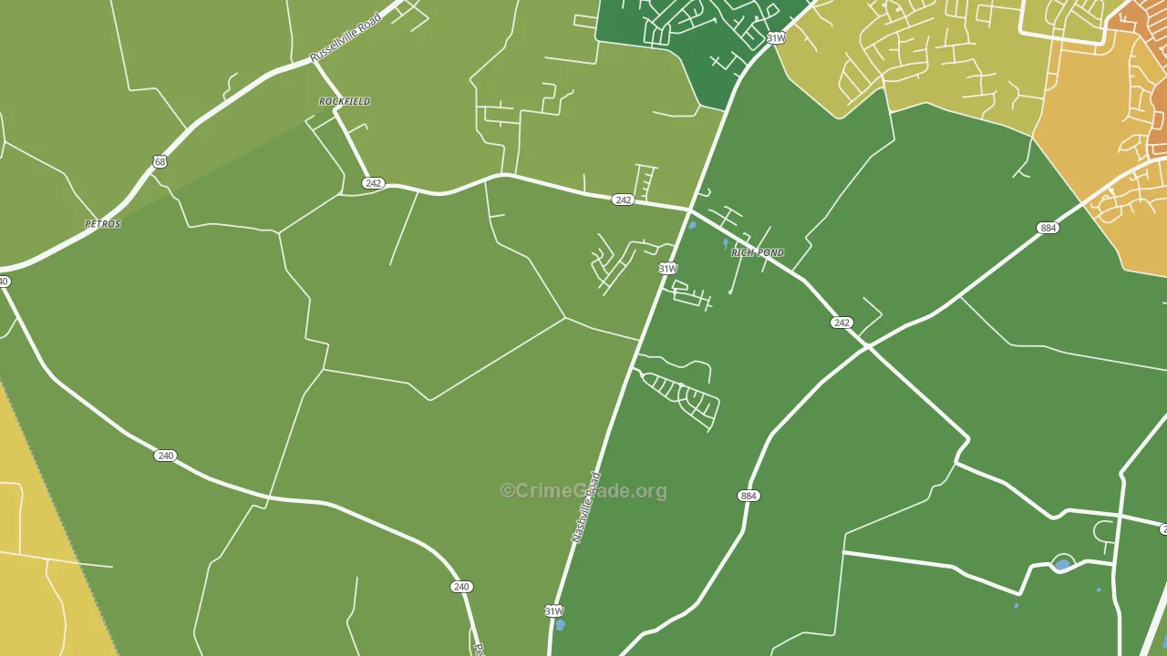 Rich Pond, KY Map of Murder Rates