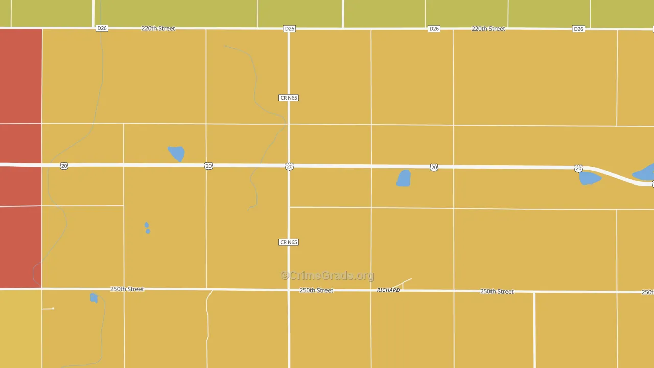 Richard, IA Map of Murder Rates