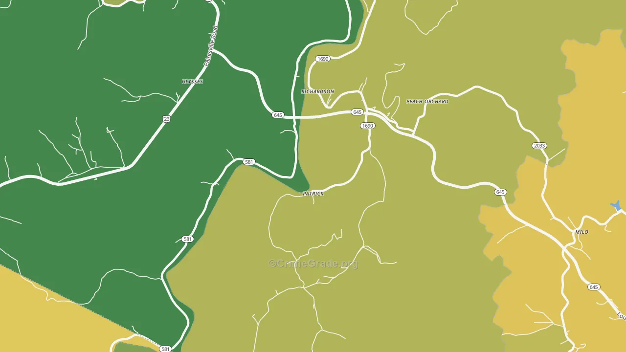 Richardson, KY Map of Murder Rates