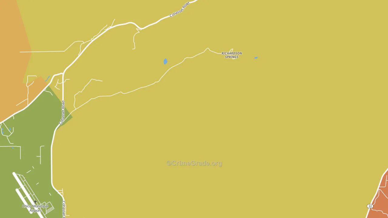 Richardson Springs, CA Map of Murder Rates