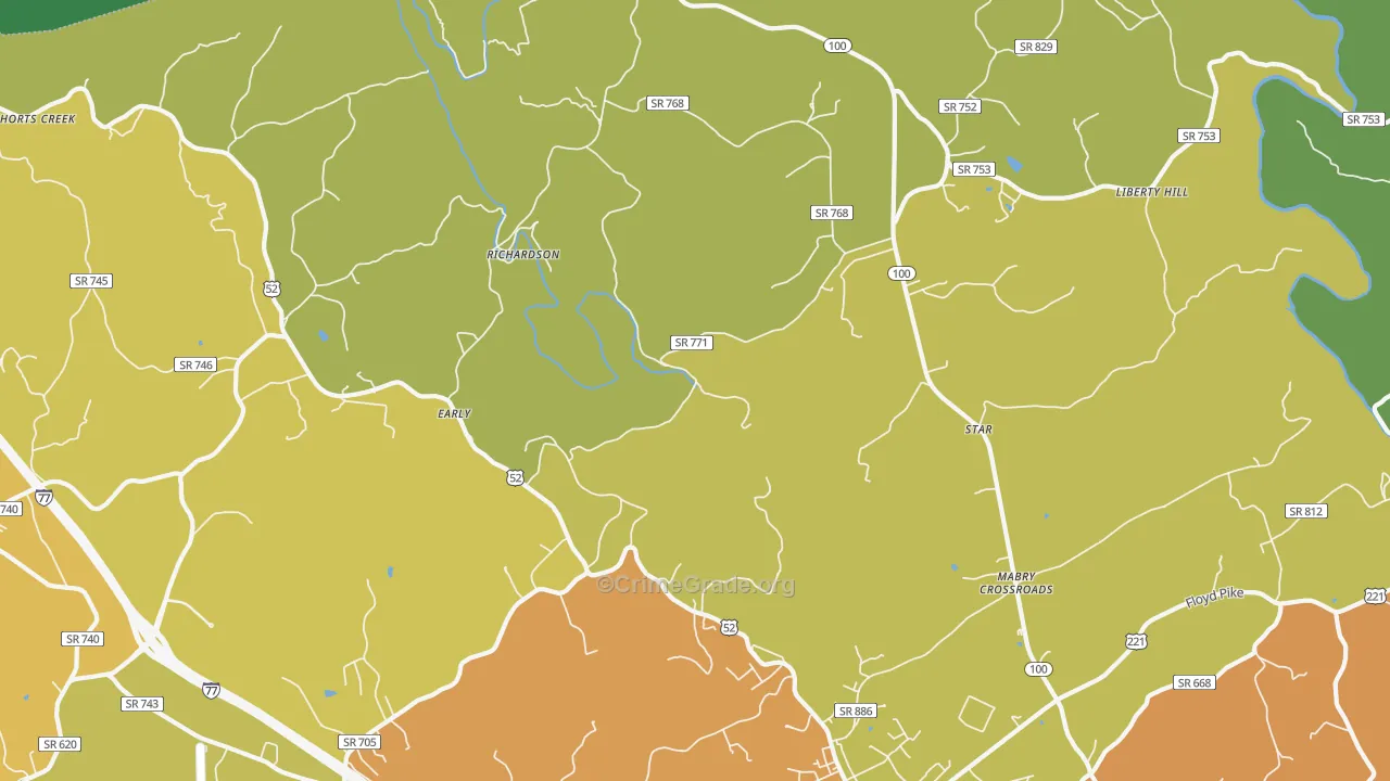 Richardson, VA Map of Murder Rates