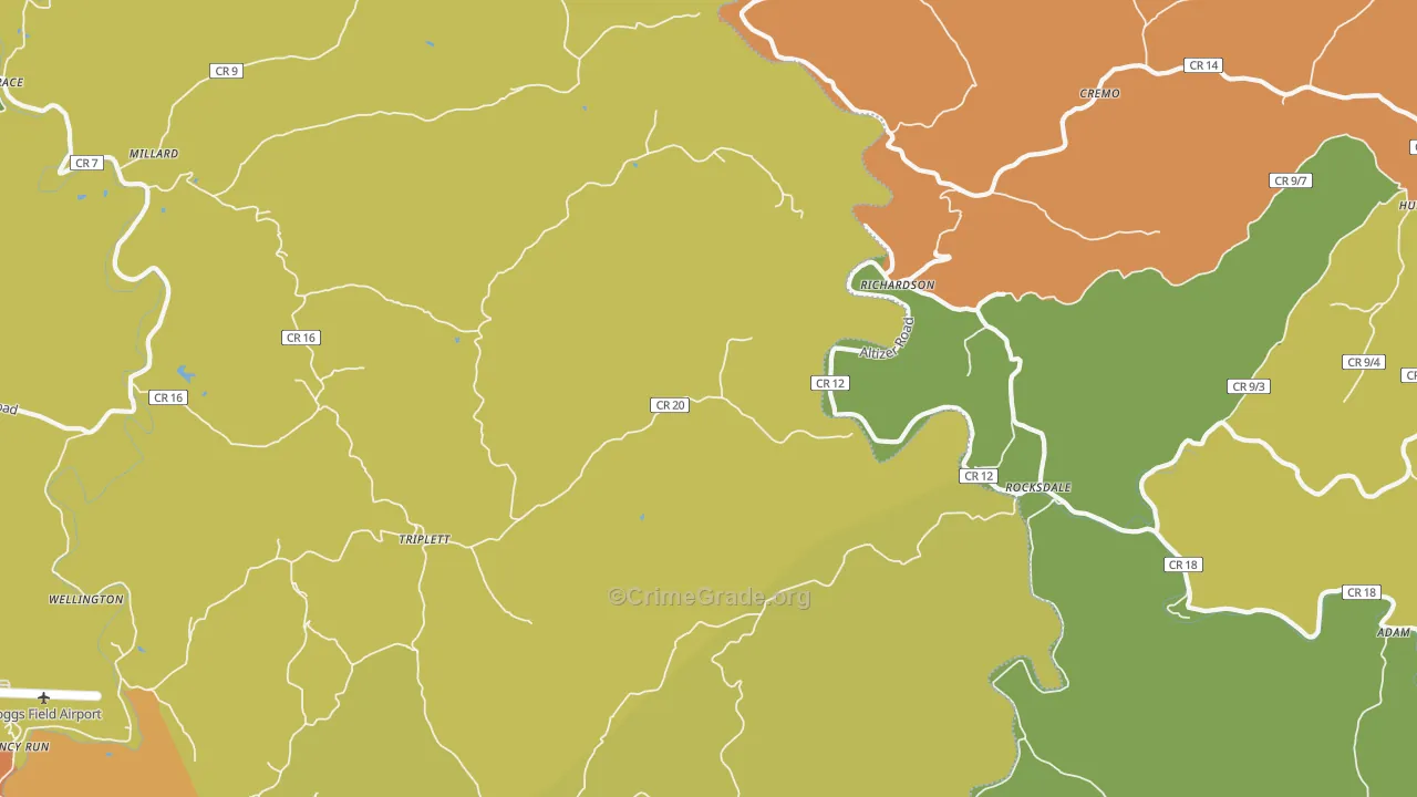 Richardson, WV Map of Murder Rates