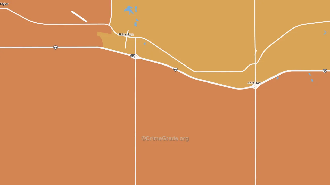 Richardton, ND Map of Murder Rates