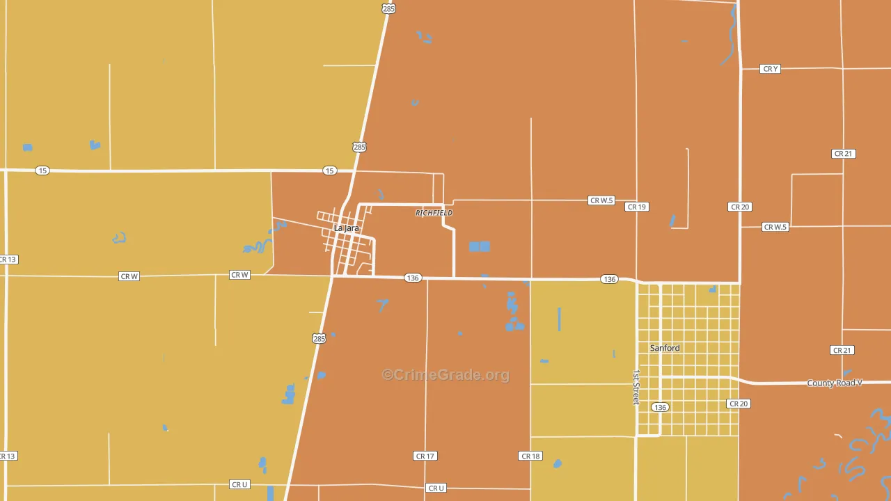 Richfield, CO Map of Murder Rates