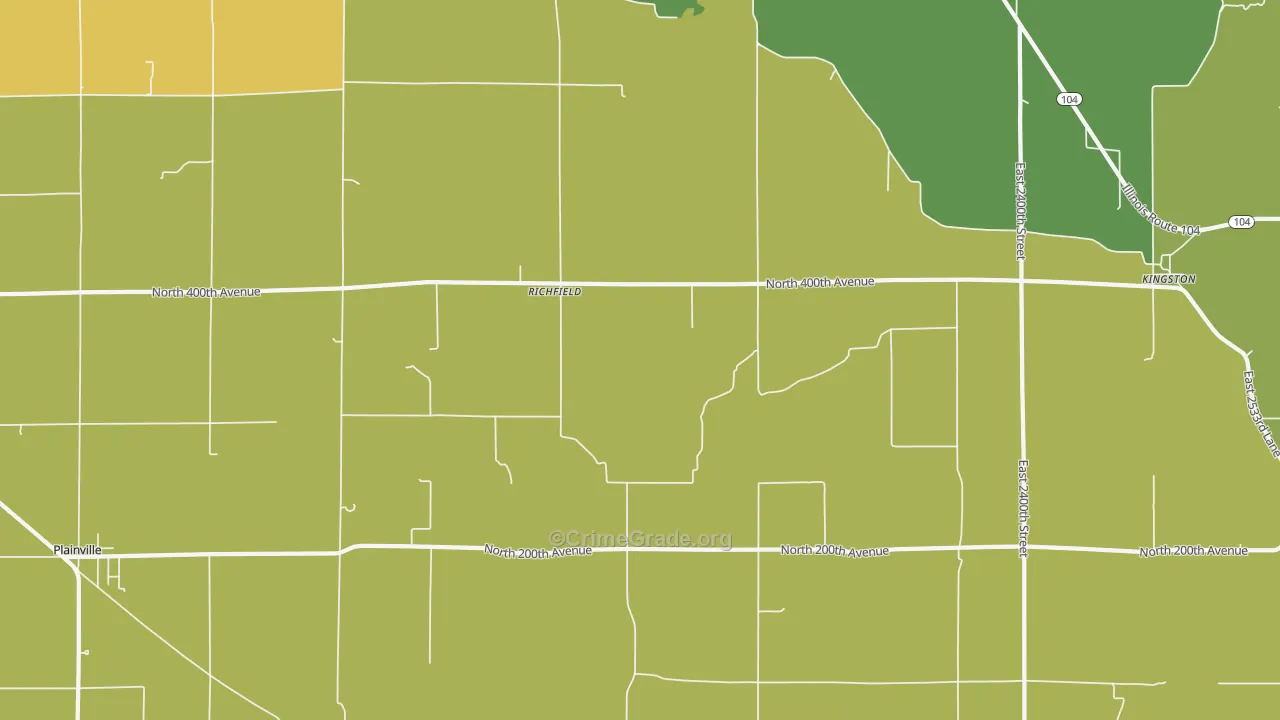 Richfield, IL Map of Murder Rates