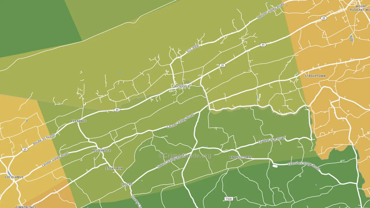 Richfield, PA Map of Murder Rates