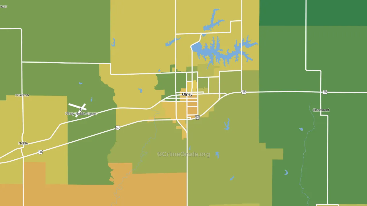 Richland County, IL Map of Murder Rates