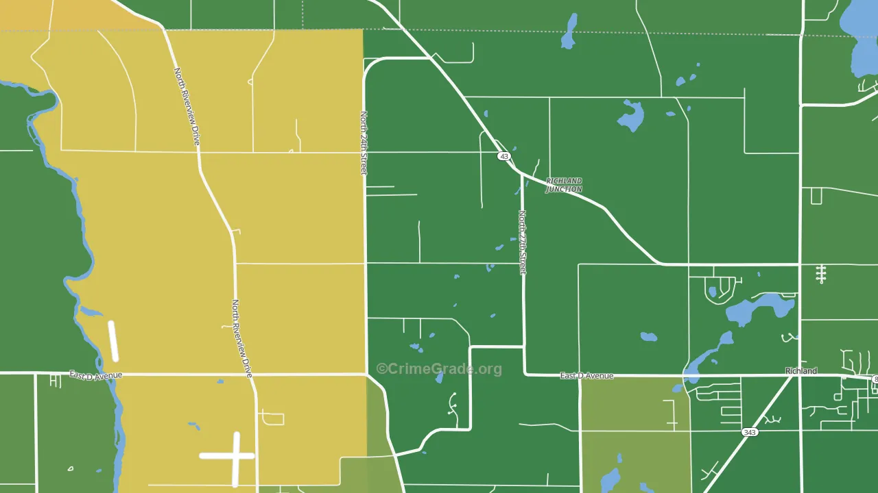 Richland Junction, MI Map of Murder Rates