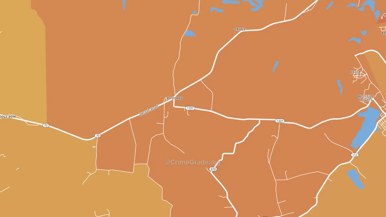 Richland, KY Map of Murder Rates
