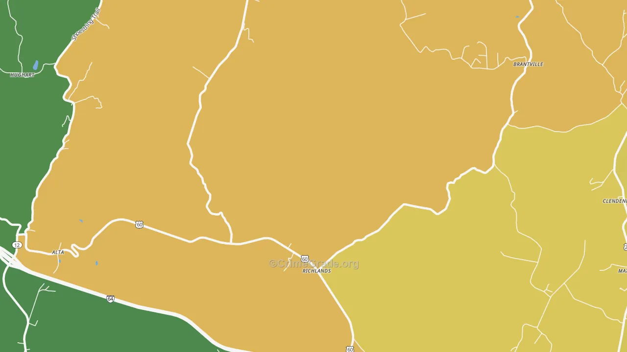 Richland, WV Map of Murder Rates