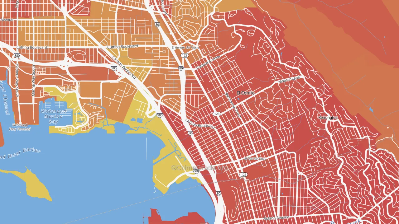 Richmond Annex, Richmond, CA Map of Murder Rates