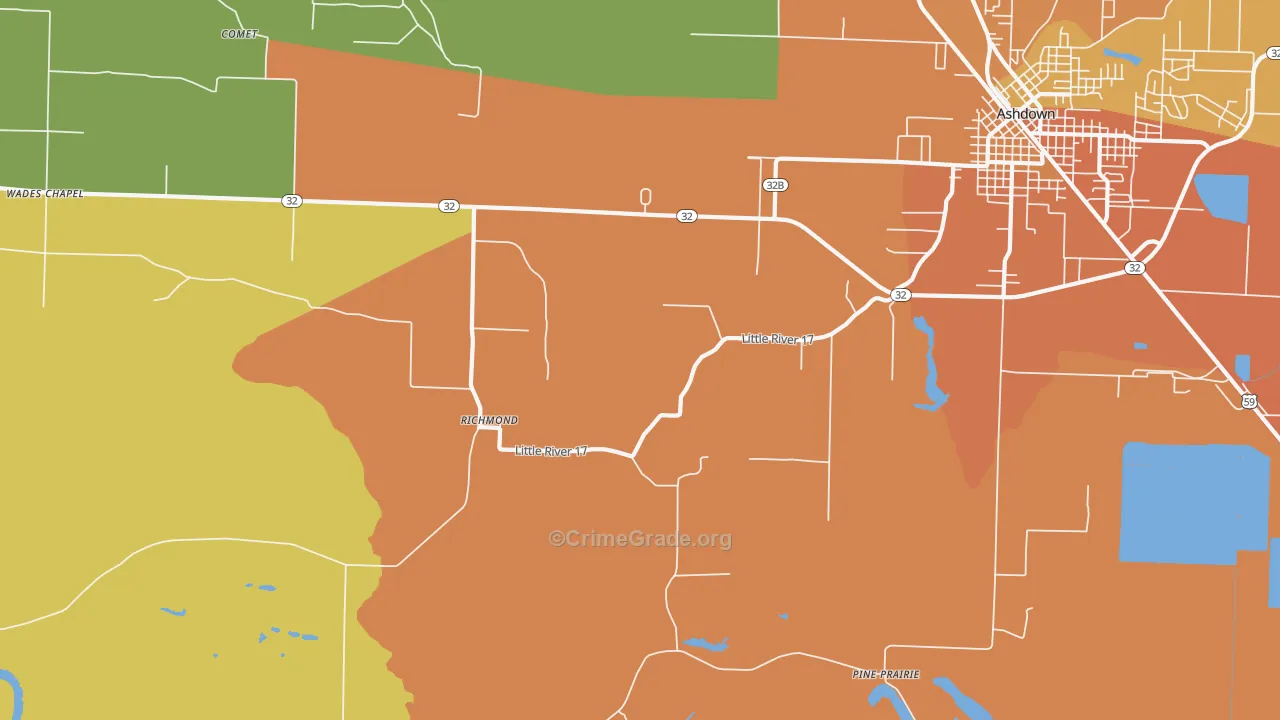 Richmond, AR Map of Murder Rates