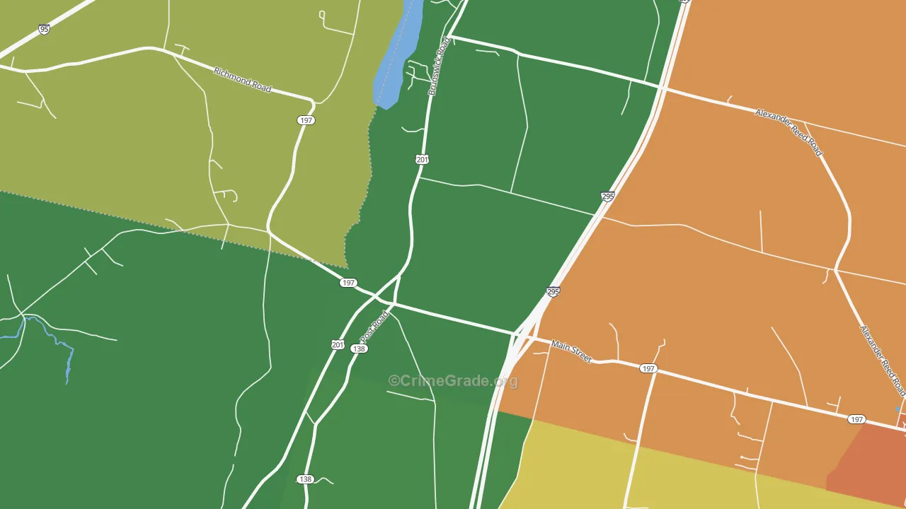 Richmond Corner, ME Map of Murder Rates