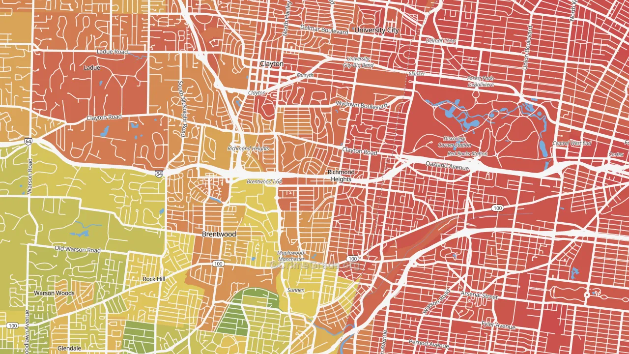 Richmond Heights, MO Map of Murder Rates