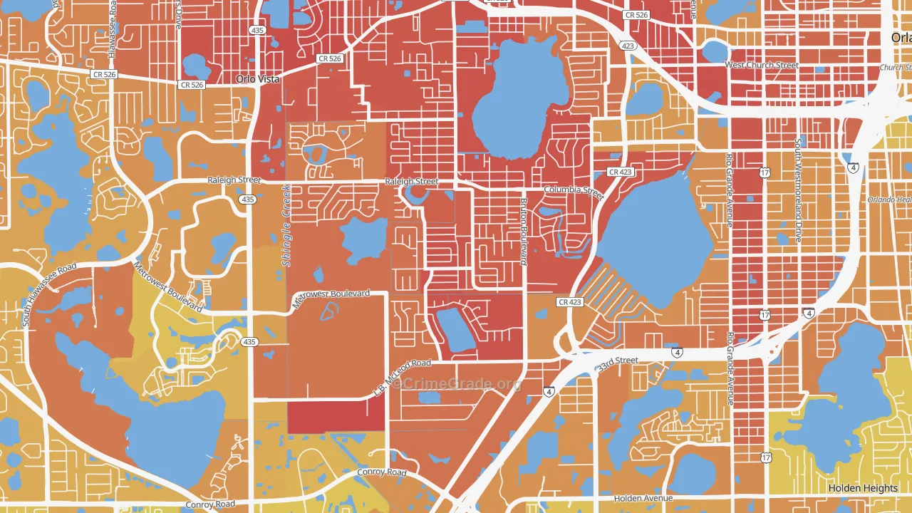 Richmond Heights-Orlando, Orlando, FL Map of Murder Rates