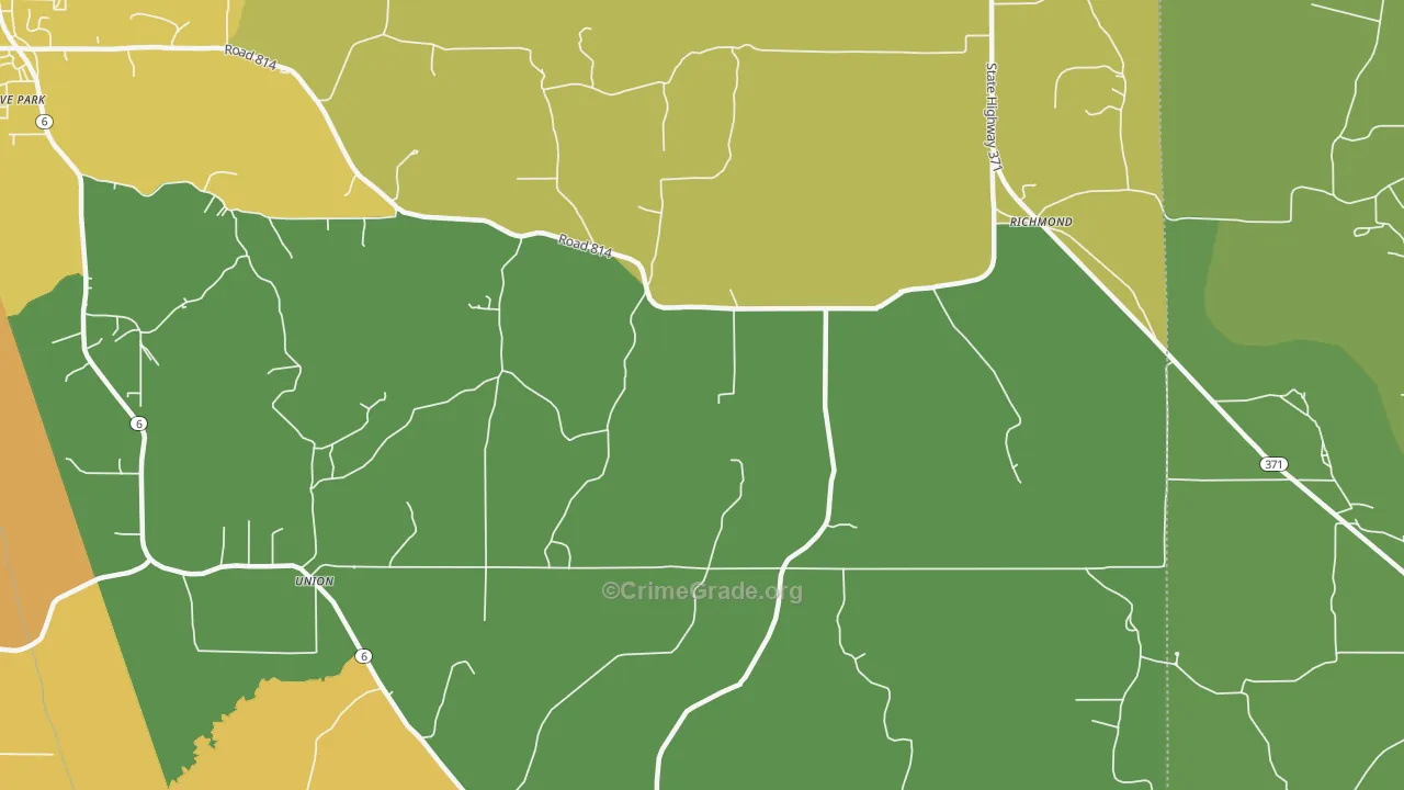 Richmond, MS Map of Murder Rates