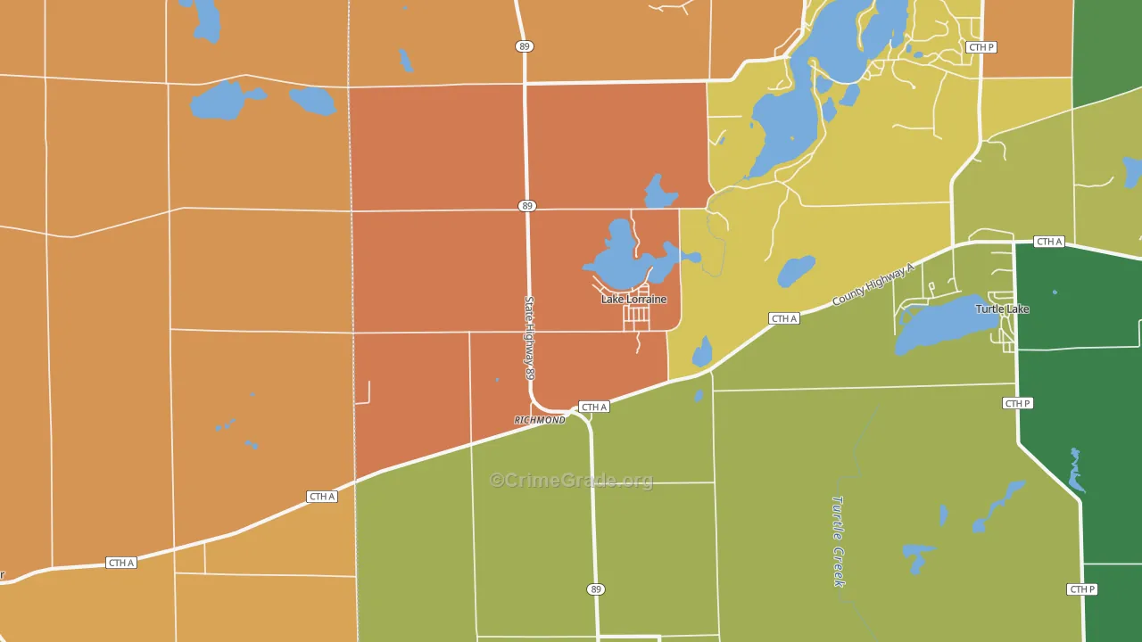 Richmond, WI Map of Murder Rates