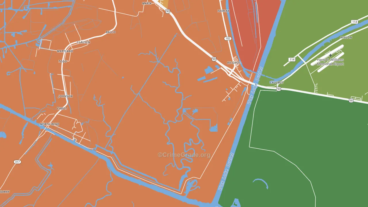 Richohoc, LA Map of Murder Rates