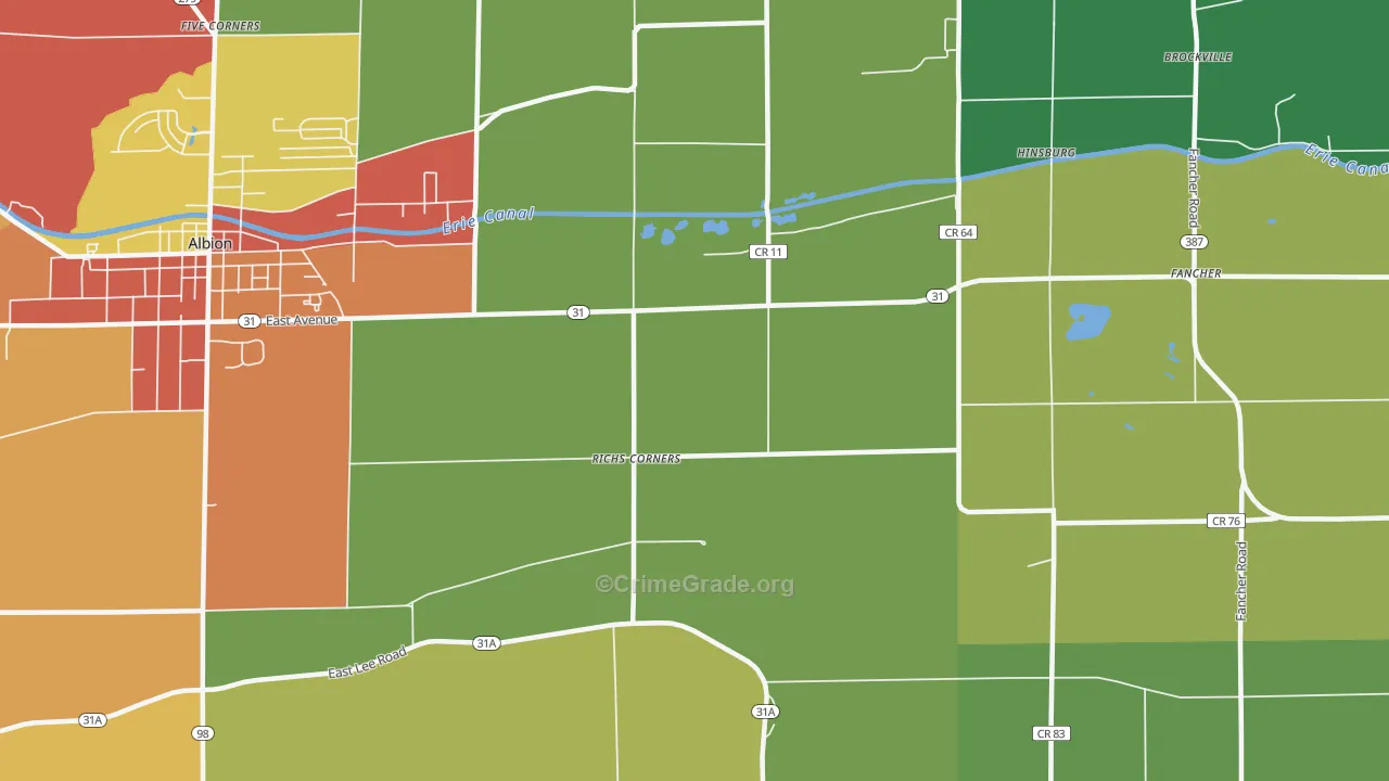 Richs Corners, NY Map of Murder Rates