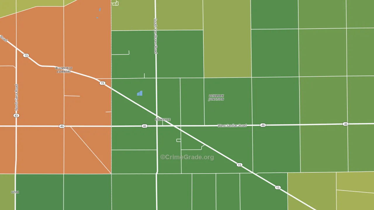 Richville, MI Map of Murder Rates