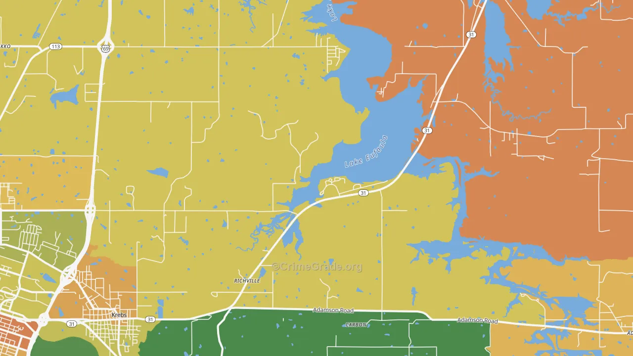 Richville, OK Map of Murder Rates