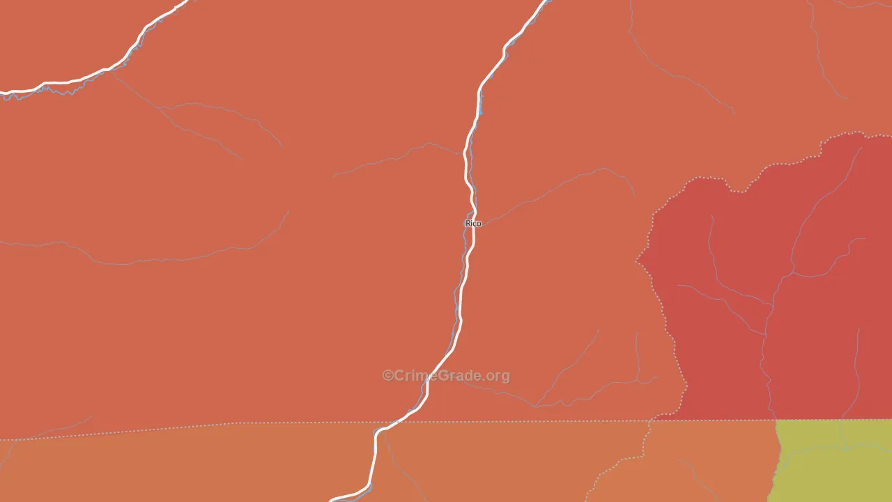 Rico, CO Map of Murder Rates