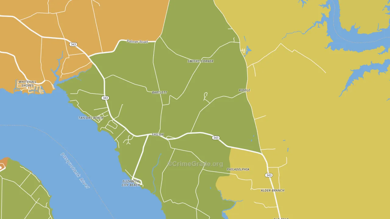 Riddle, NC Map of Murder Rates