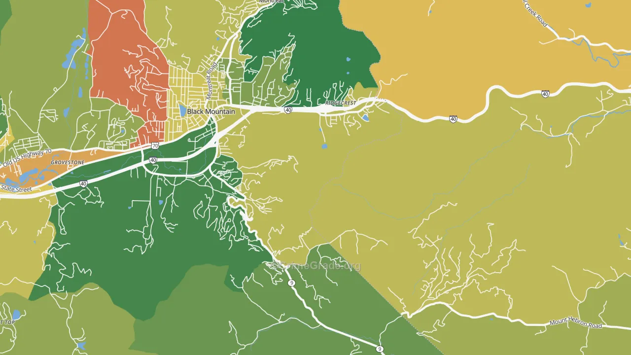 Ridgecrest, NC Map of Murder Rates