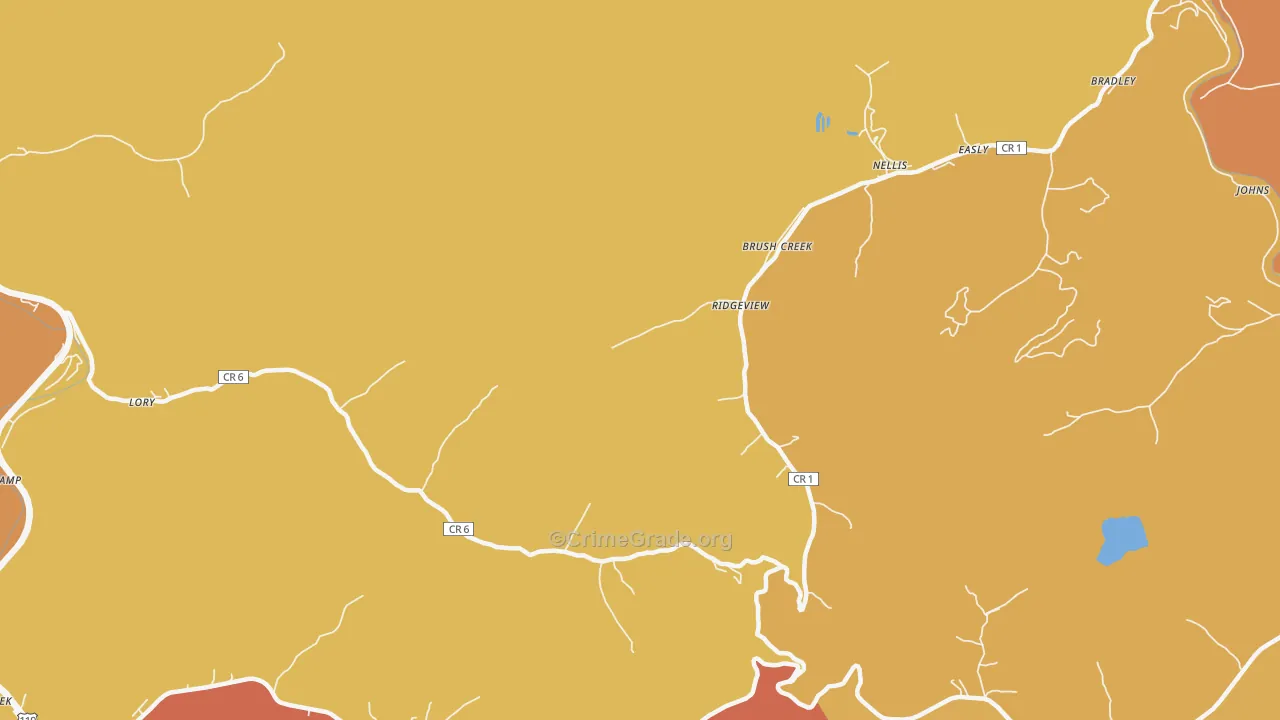 Ridgeview, WV Map of Murder Rates