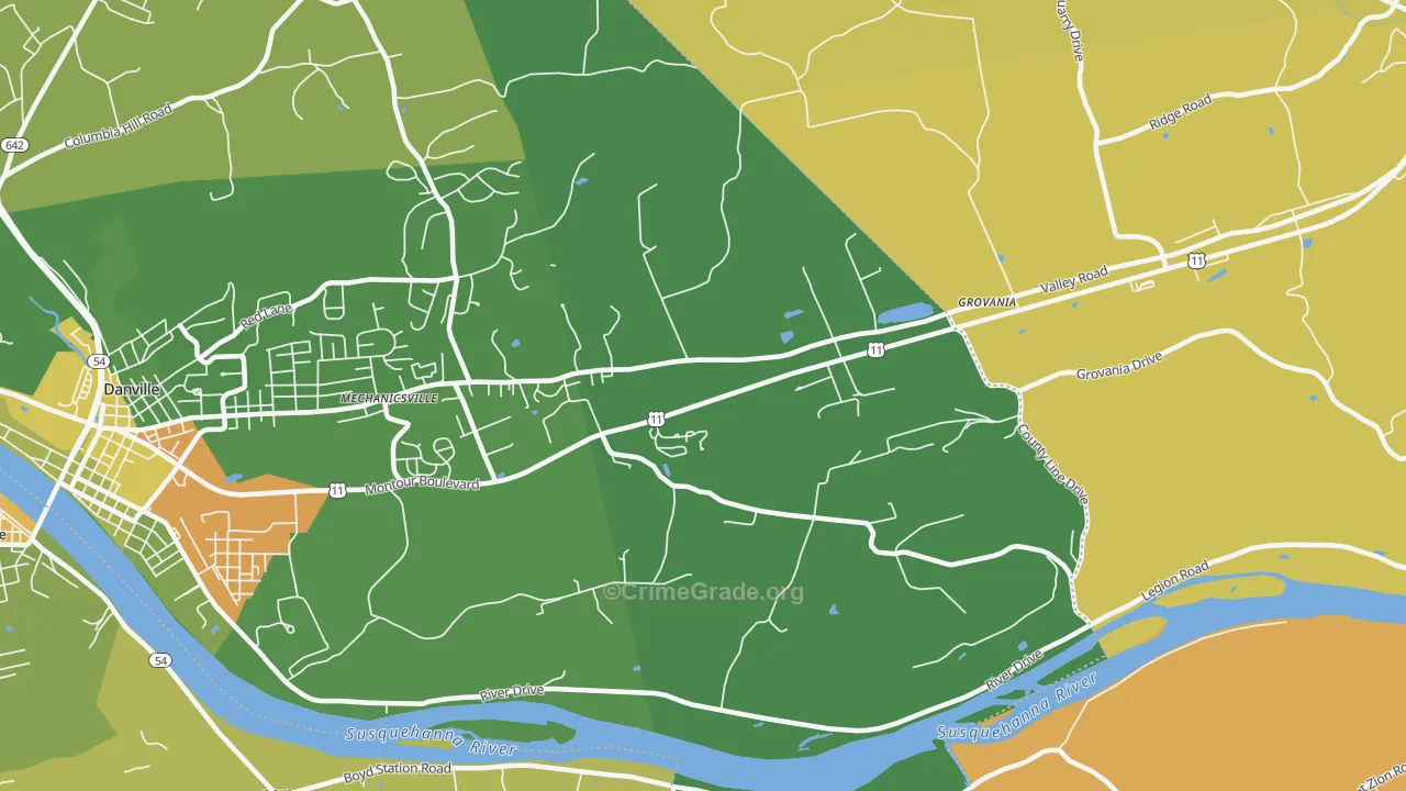 Ridgeville, PA Map of Murder Rates