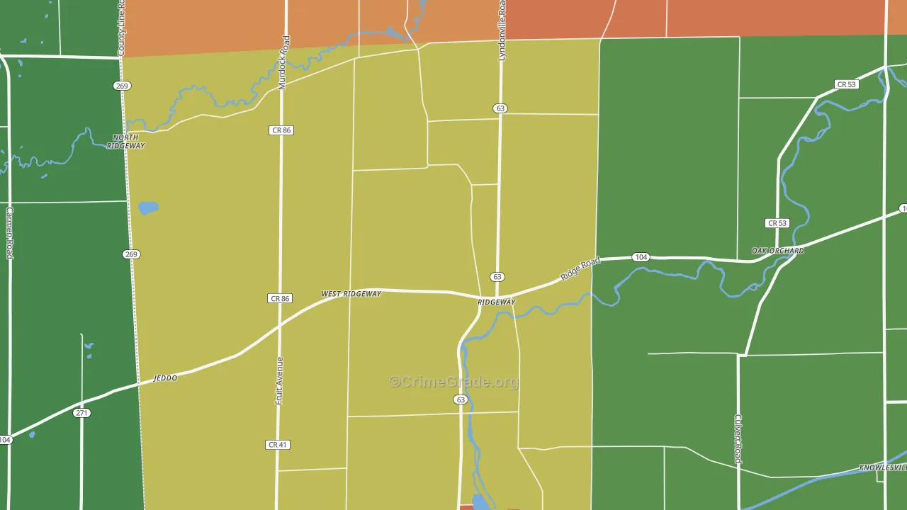 Ridgeway, NY Map of Murder Rates