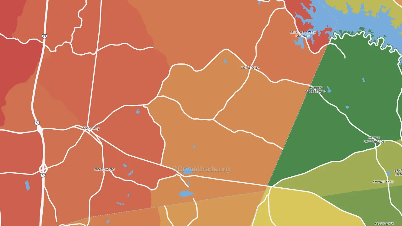 Ridgeway, SC Map of Murder Rates