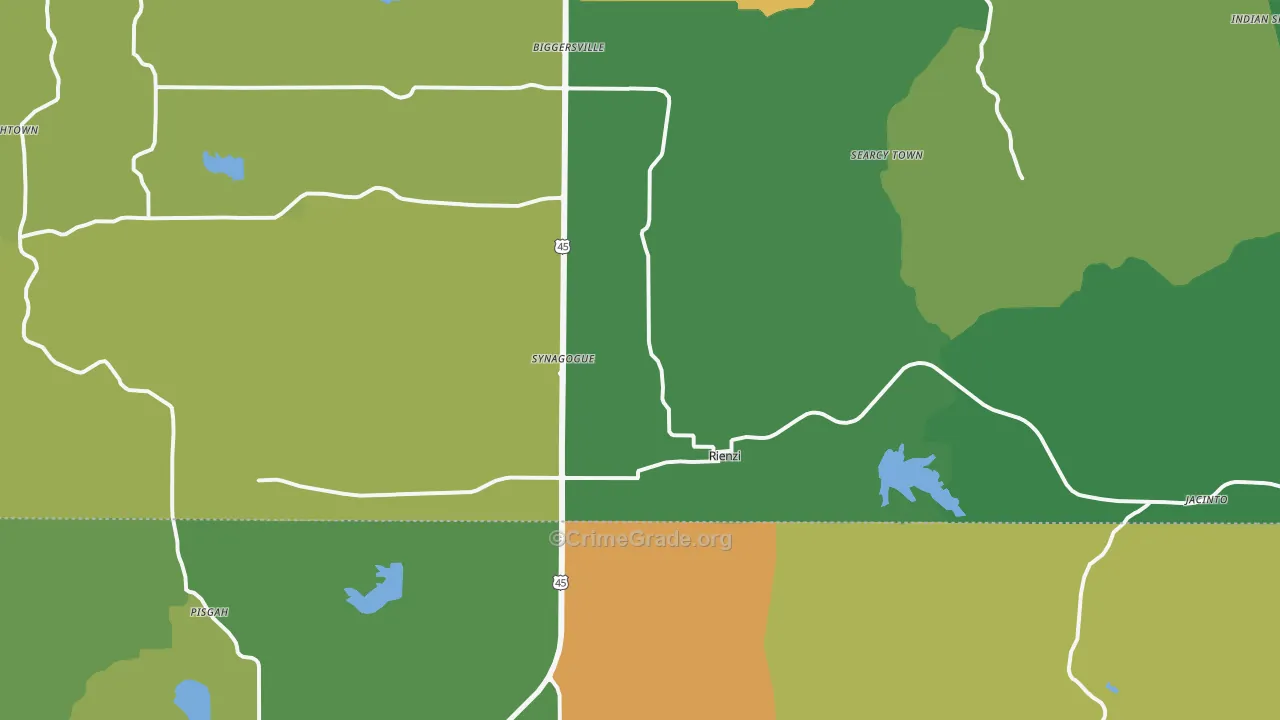 Rienzi, MS Map of Murder Rates